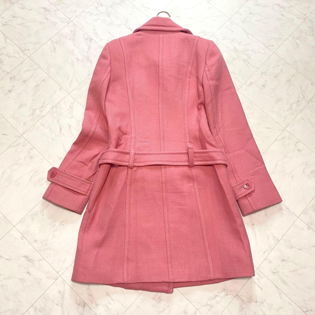 BURBERRY BLUE LABEL ピンク　ウールコート　ノバチェック