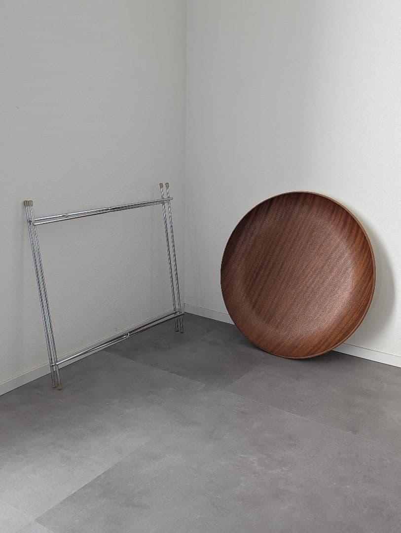 USED/北欧 モダン ウッドトレイ フォールディング　サイドテーブル