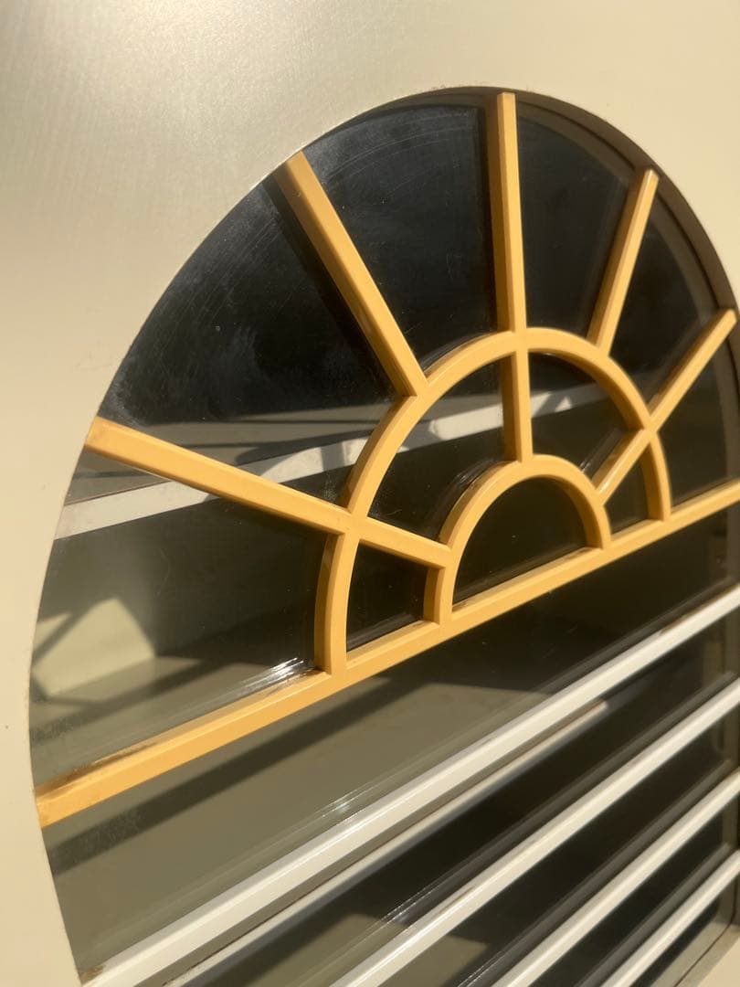 飾り棚 アーチ 食器棚 昭和レトロ レトロポップ 当時物インテリア 白 ホワイト