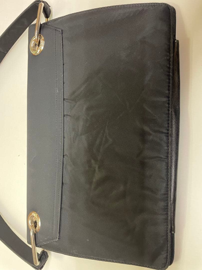 PRADA プラダ ナイロン ハンドバッグ／ショルダーバッグ ブラック 三角ロゴ