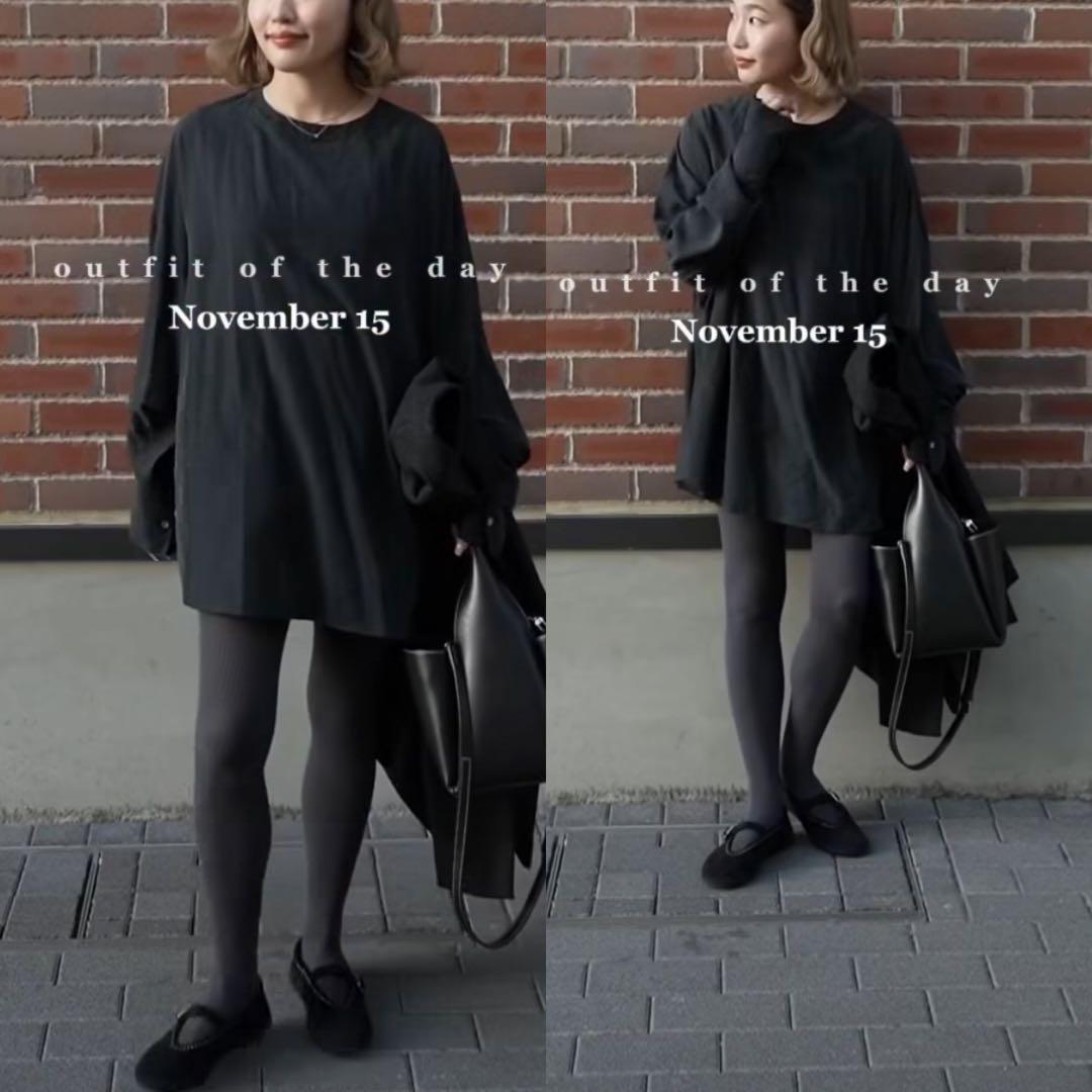 ETRE TOKYO 25AW クルーネックオーバーサイズプルオーバー ブラック