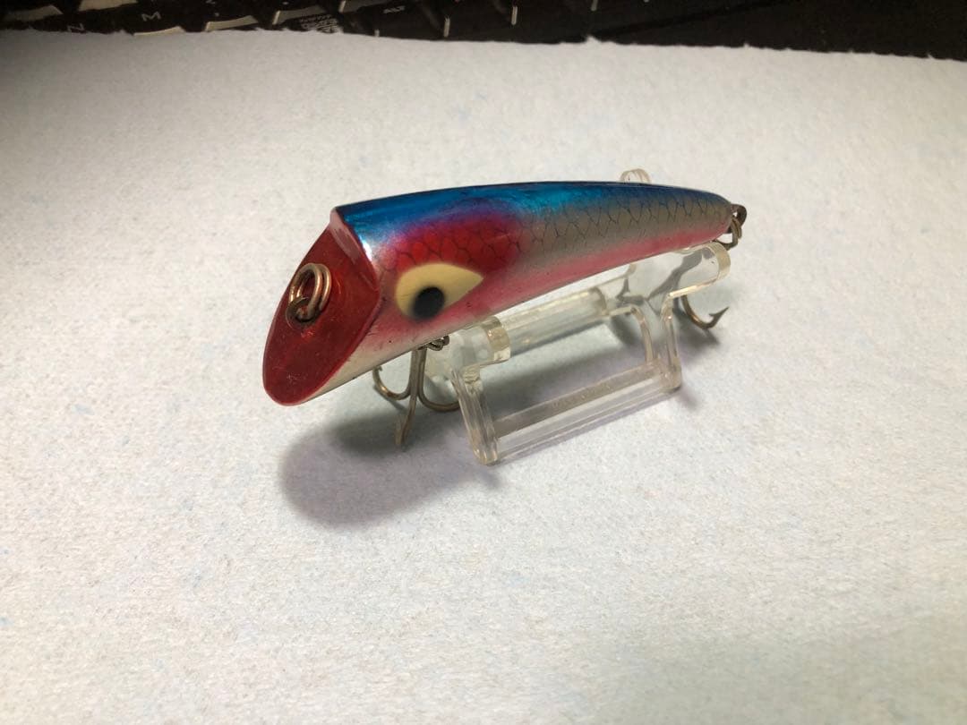 ヘドン heddon ヘッドプラグ 美品 希少 カラー 5／8 メッキ青赤銀