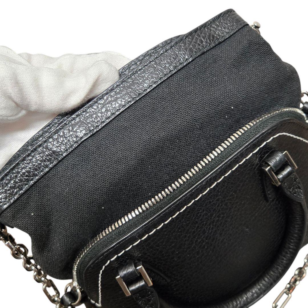 メゾンマルジェラ 5AC マイクロ チェーン ショルダーバッグ ブラック