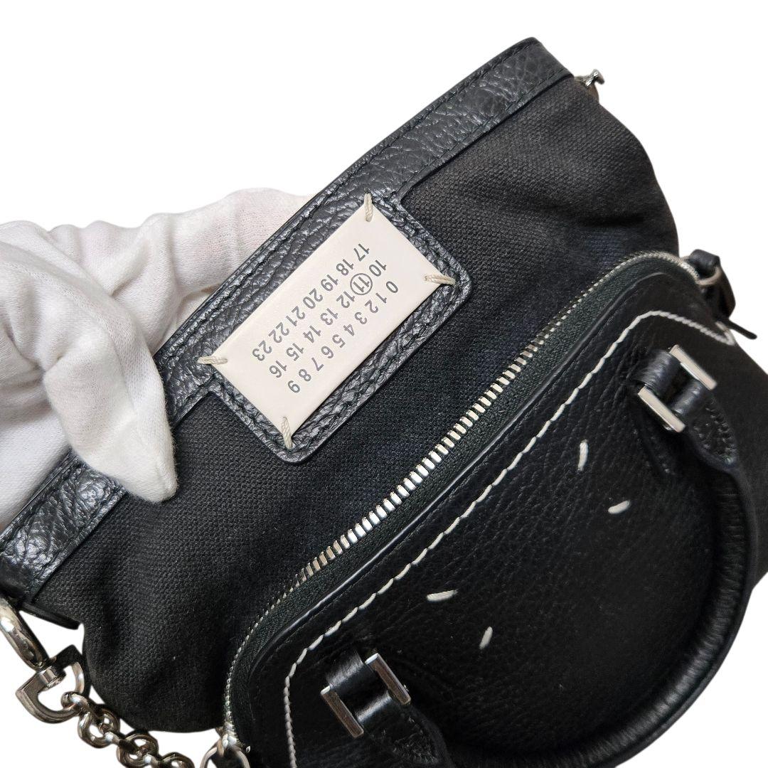 メゾンマルジェラ 5AC マイクロ チェーン ショルダーバッグ ブラック