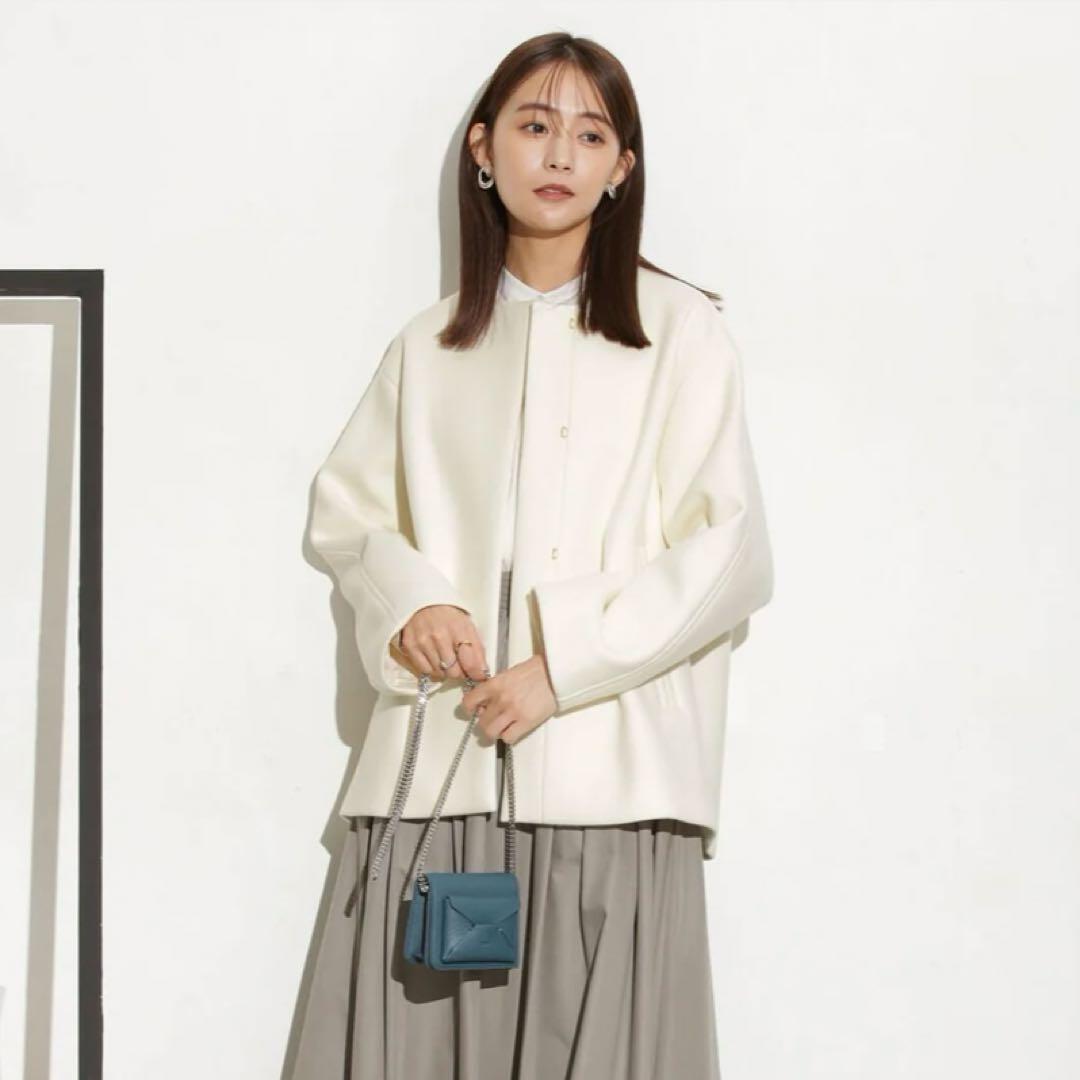 ナノユニバース❤︎ノーカラーショートコート