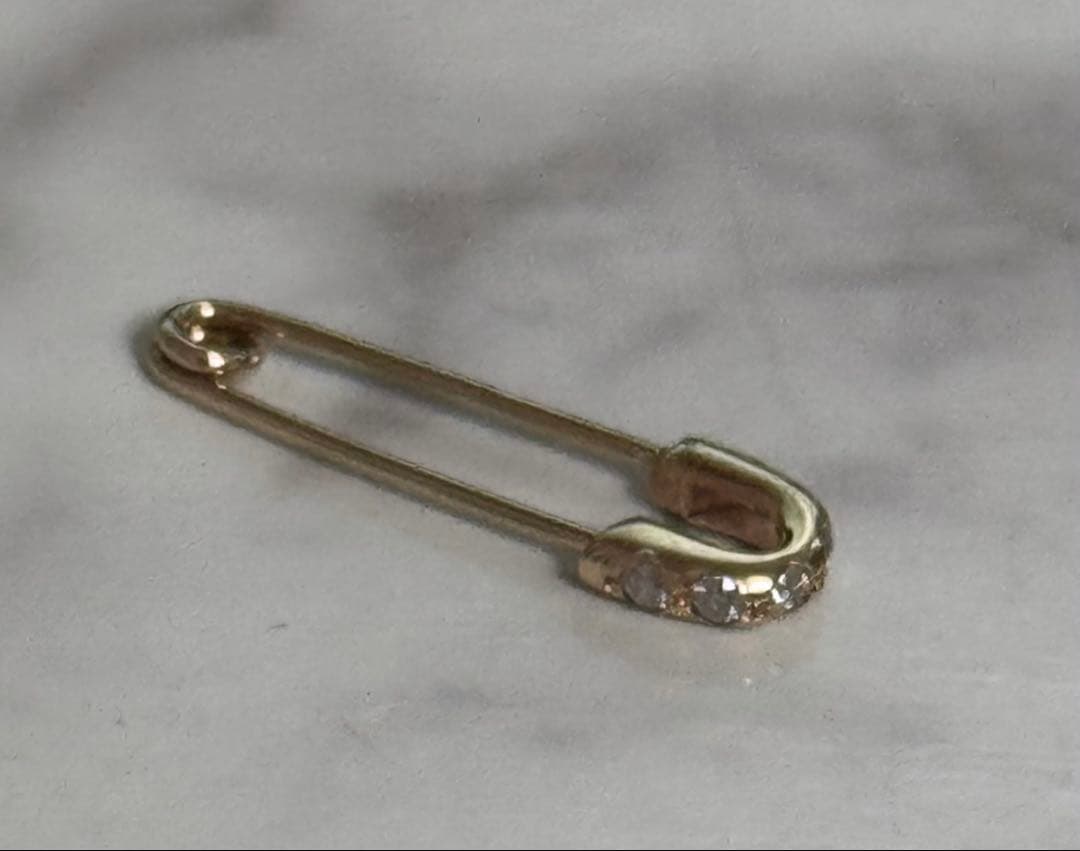 jam  made セーフティ ピン ピアス k10 ダイヤモンド