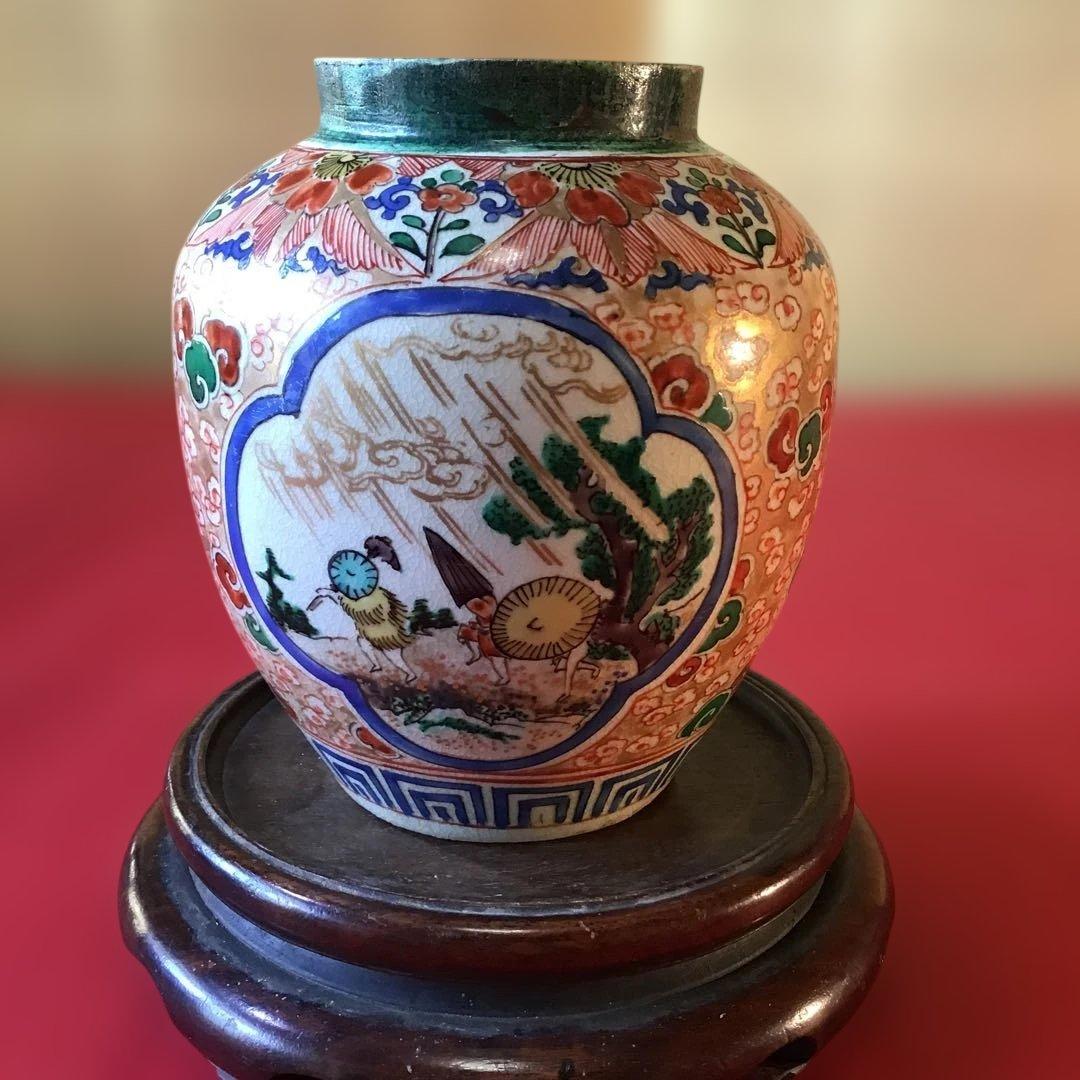 時代物　九谷小壺　明治頃