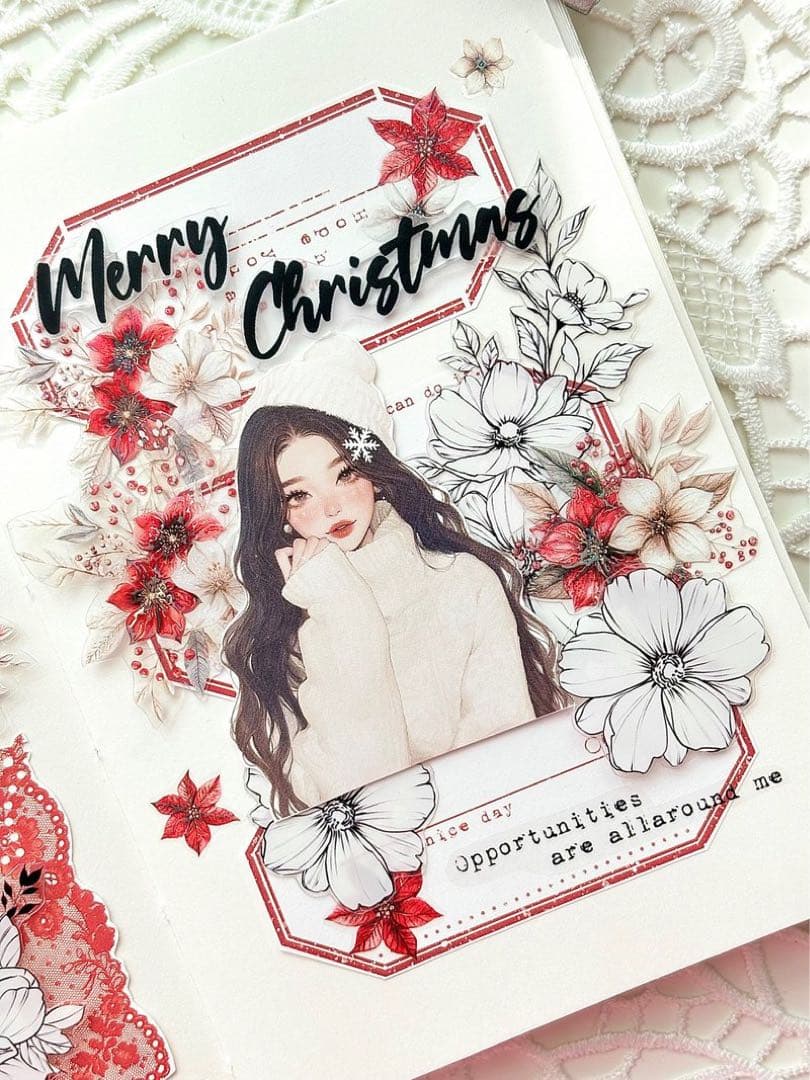 コラージュ素材　紙もの　素材紙　【2117】