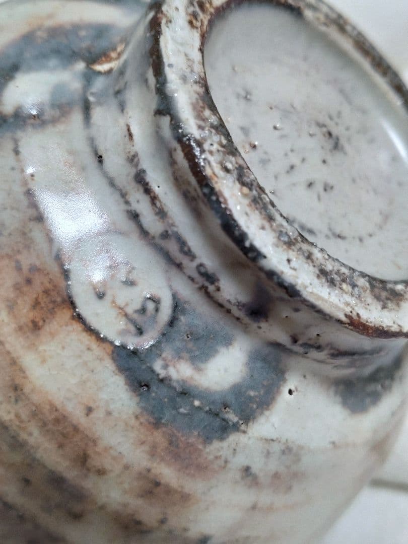 茶道具　京焼　祥雲窯　原清和造　粉引茶碗