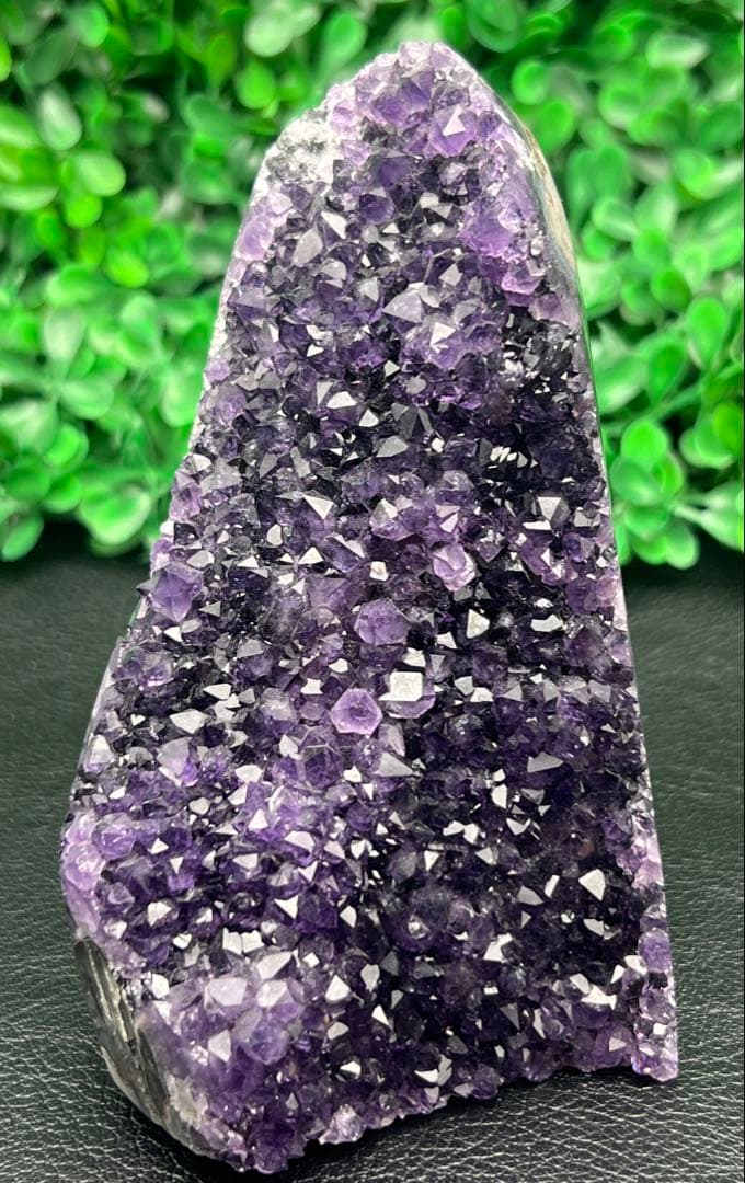 ミニアメジストドーム　濃紫　ウルグアイ産　高品質原石　美品　紫水晶　置物