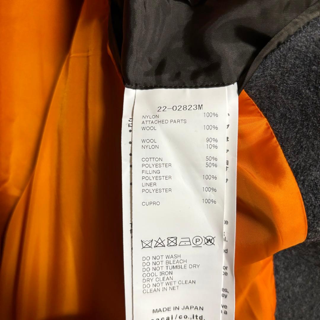 sacai　 22AW　Nylon Twill Mix Coat