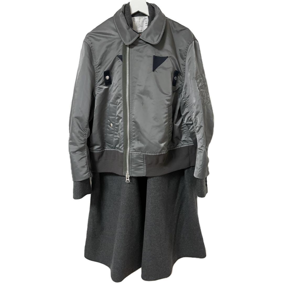 sacai　 22AW　Nylon Twill Mix Coat
