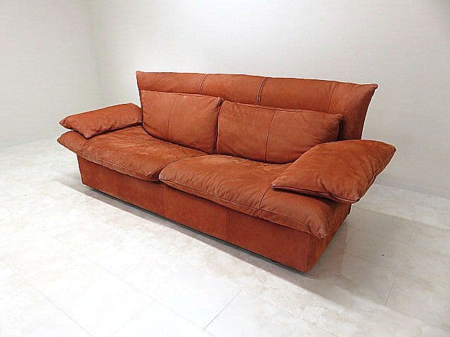 希少品　イタリア　Giovanni Erba & Co. 本革3人掛けソファ