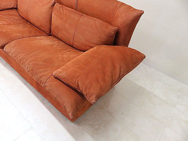 希少品　イタリア　Giovanni Erba & Co. 本革3人掛けソファ