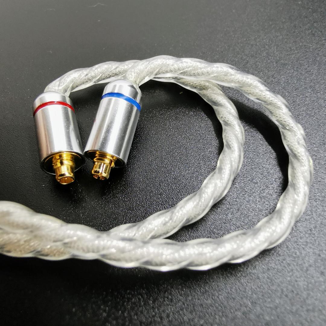 【1点のみ】7N粒子単結晶銅銀メッキ リッツ構造ケーブルMMCX 2.5mm