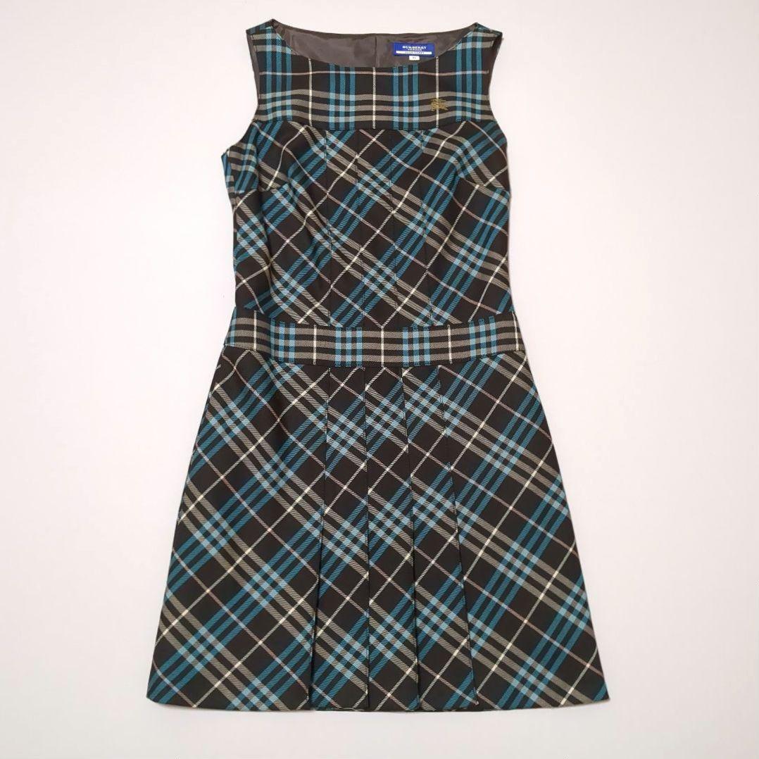 バーバリーブルーレーベル ノースリーブ ワンピース プリーツ