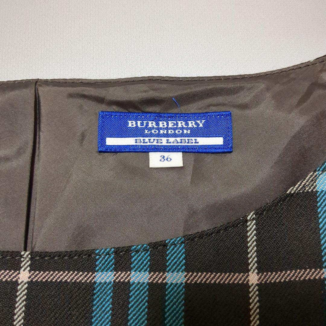 バーバリーブルーレーベル ノースリーブ ワンピース プリーツ