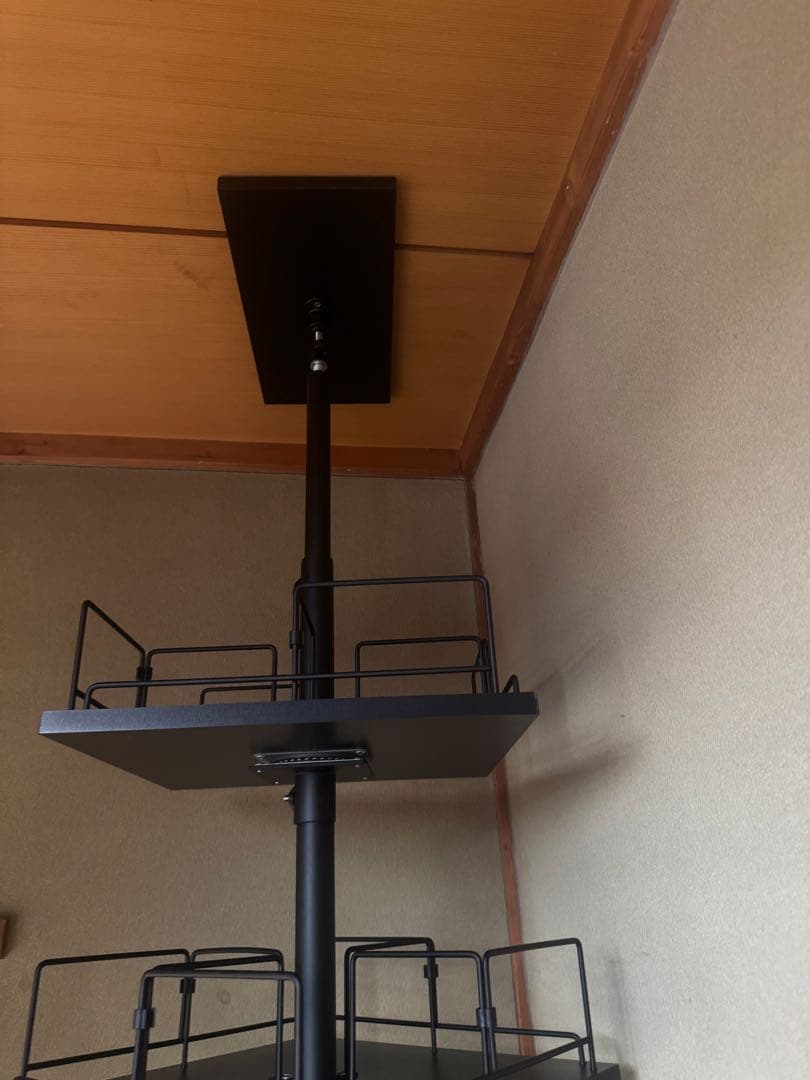 山善(YAMAZEN) 本棚 突っ張り 回転 大容量 全体耐荷重120kg