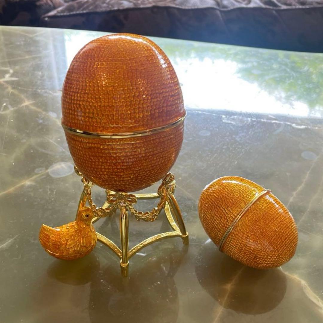 インペリアルイースターエッグ風 ジュエリーボックス 鳥(13cm)