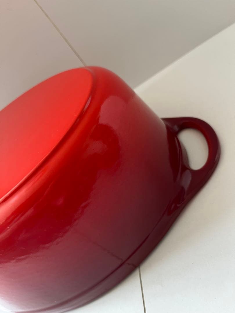 廃盤　ルクルーゼ　 デュッフ　DOUFEU オーバル　28cm チェリーレッド