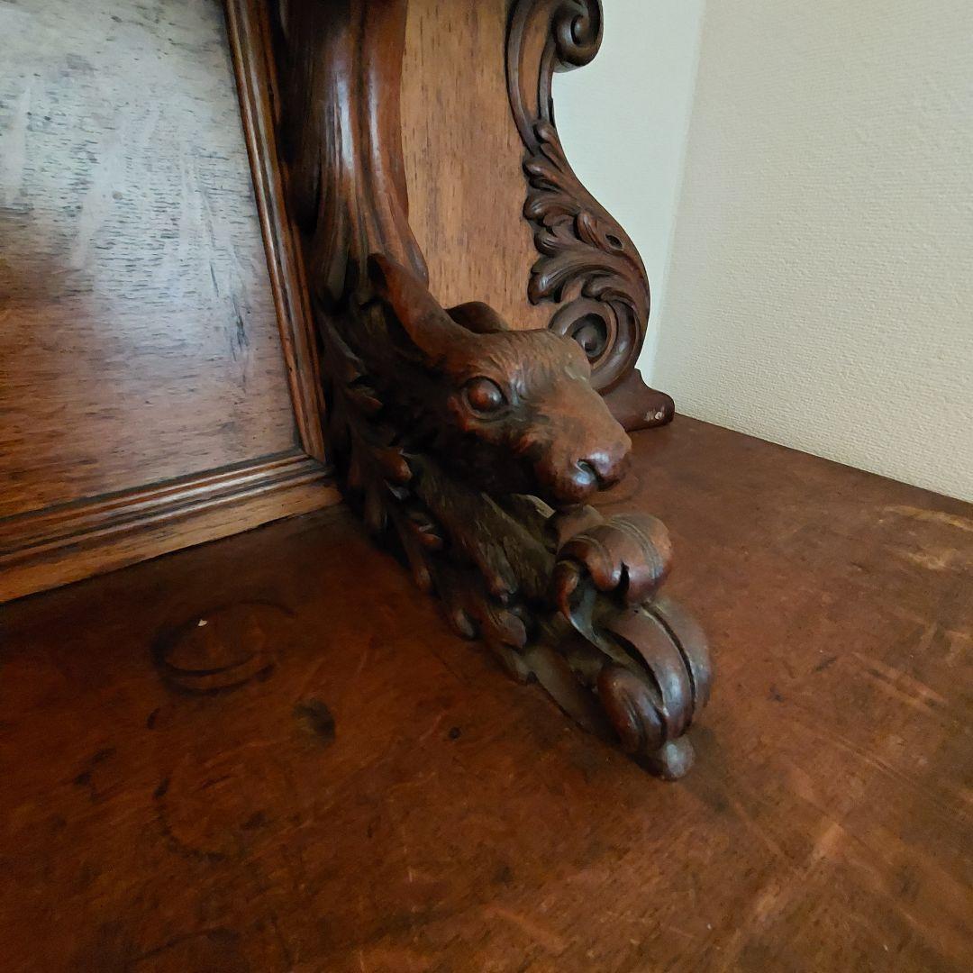 家具 アンティーク ヴィンテージ フランス カップボード 棚 動物ワイルド 高級