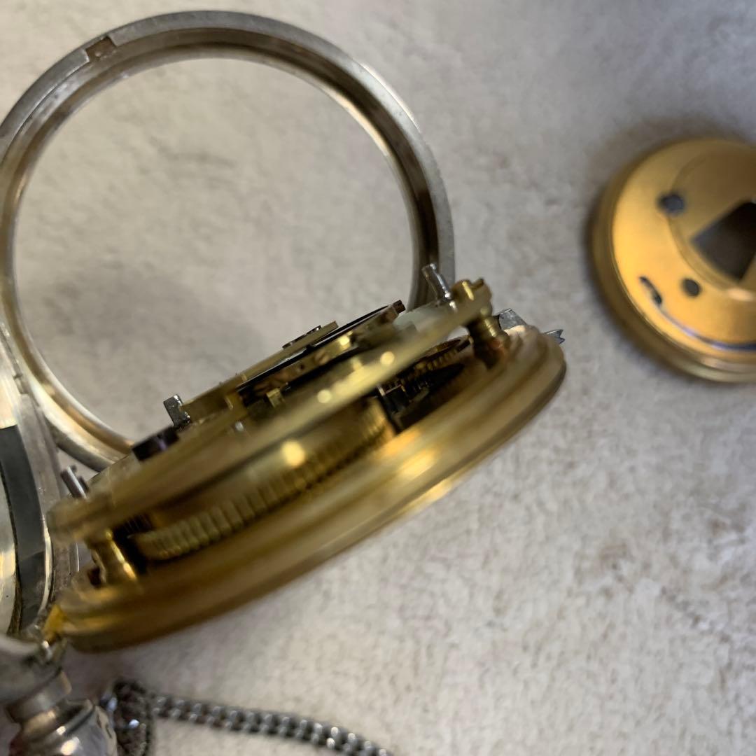 懐中時計　銀　可動品