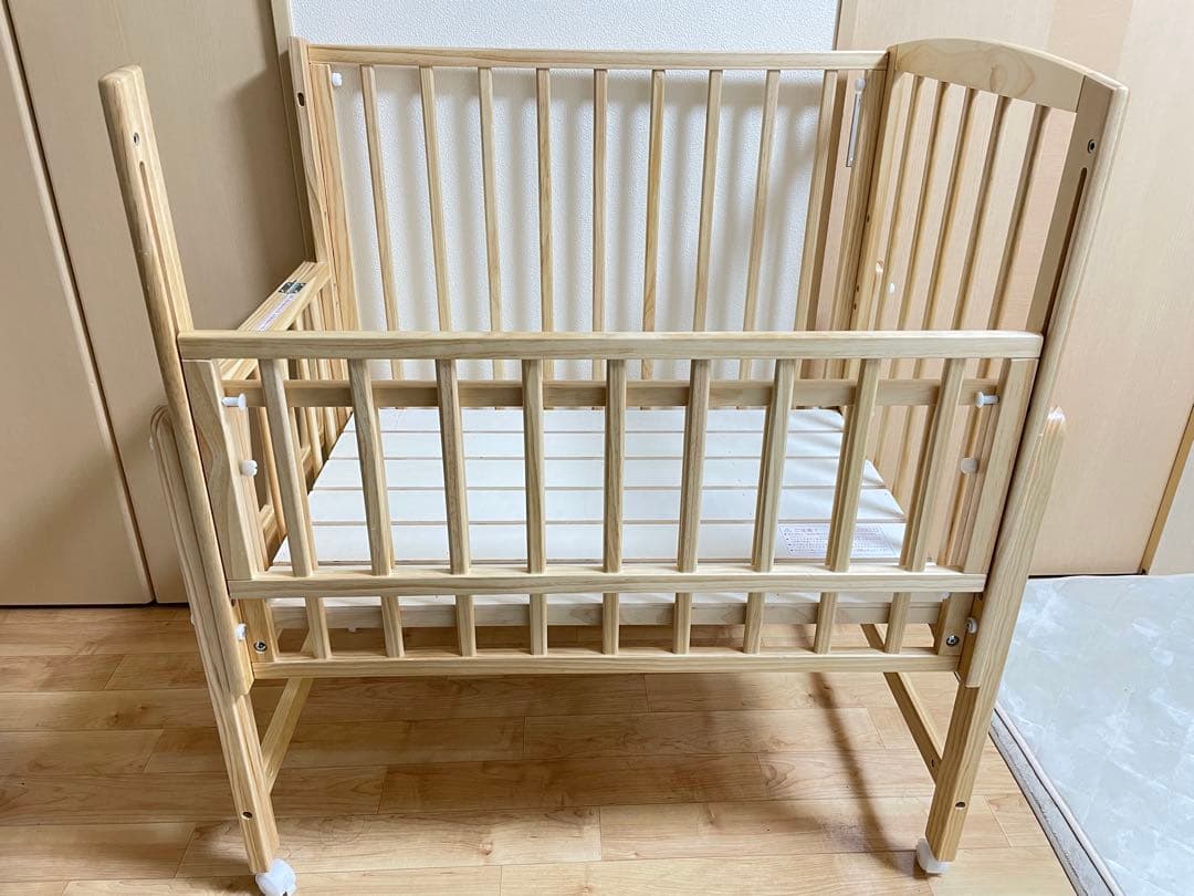 【新品同様】ベビーベッド 大和屋 ノモック ミニ Wオープンハイタイプ