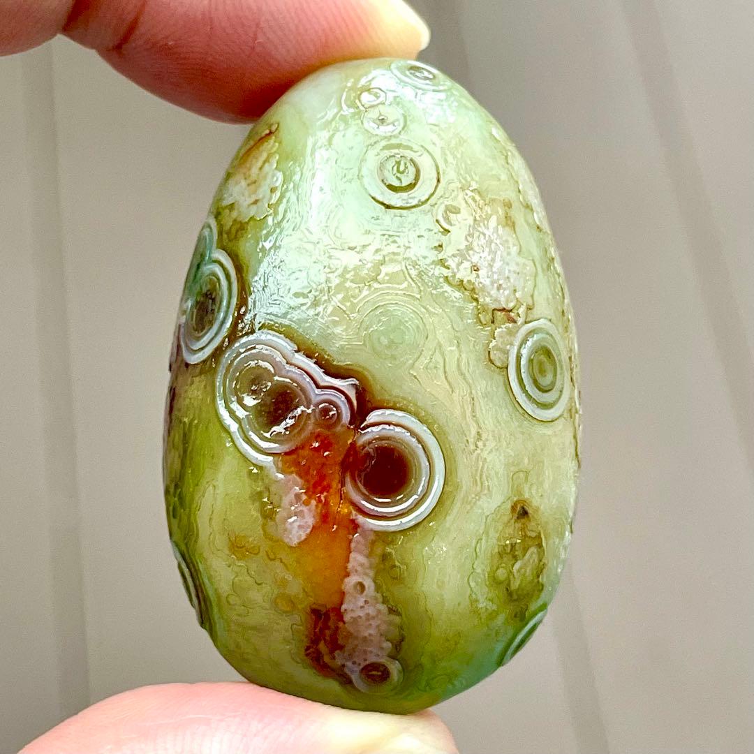 ゴビ瑪瑙 原石 S717 ゴビ石 天眼石 鉱物 標本 49.5ｇ