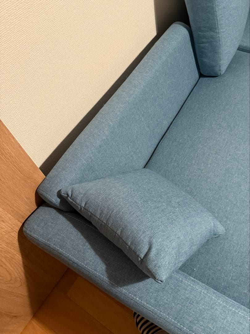 水色 2人掛けソファ