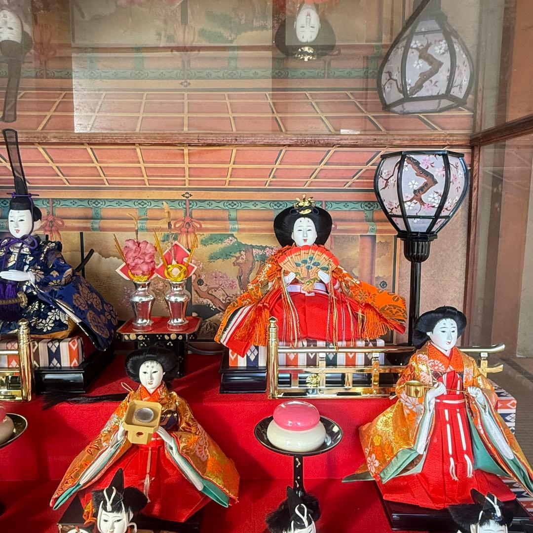 伝統的 雛人形セットガラスケース付き特製品おひなさま 親王飾りケース入三五15人