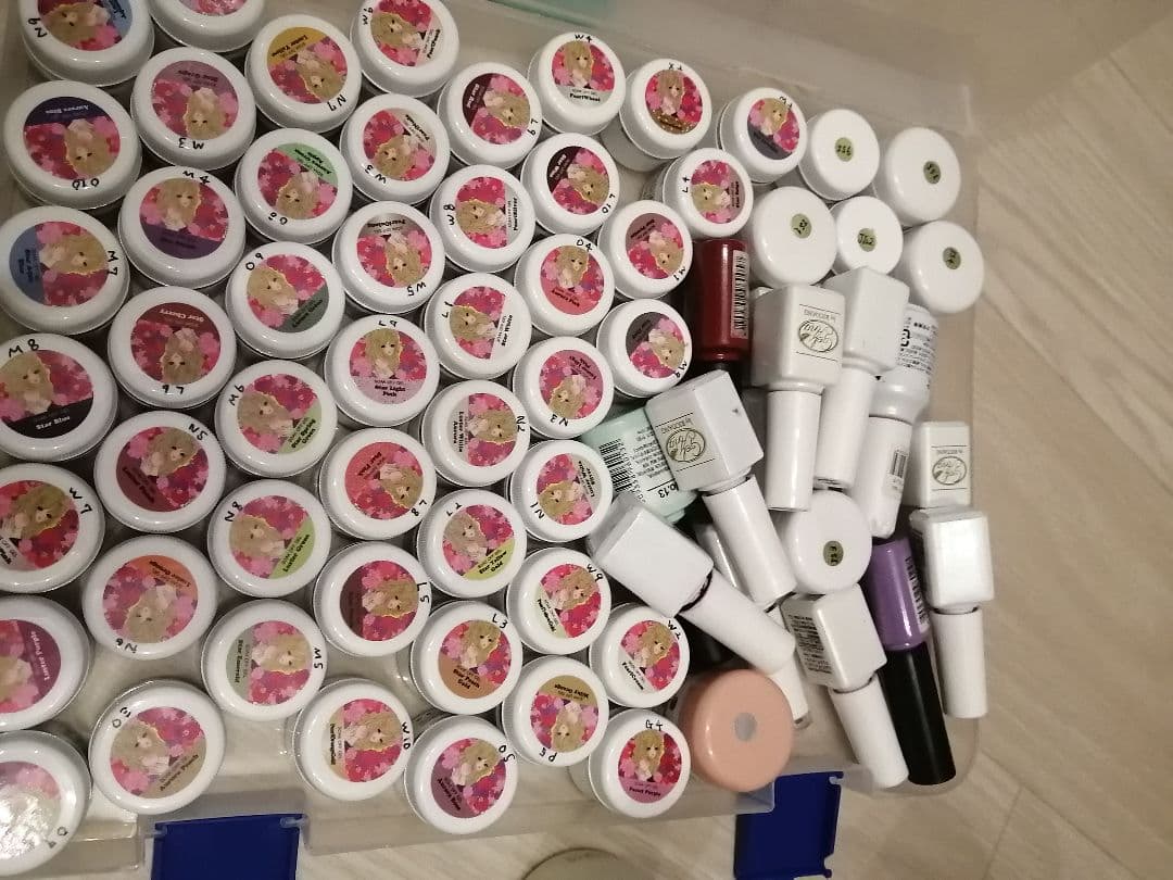 カラージェル多量 プリジェル トップコート2本付き★ジェルネイルグッズまとめて