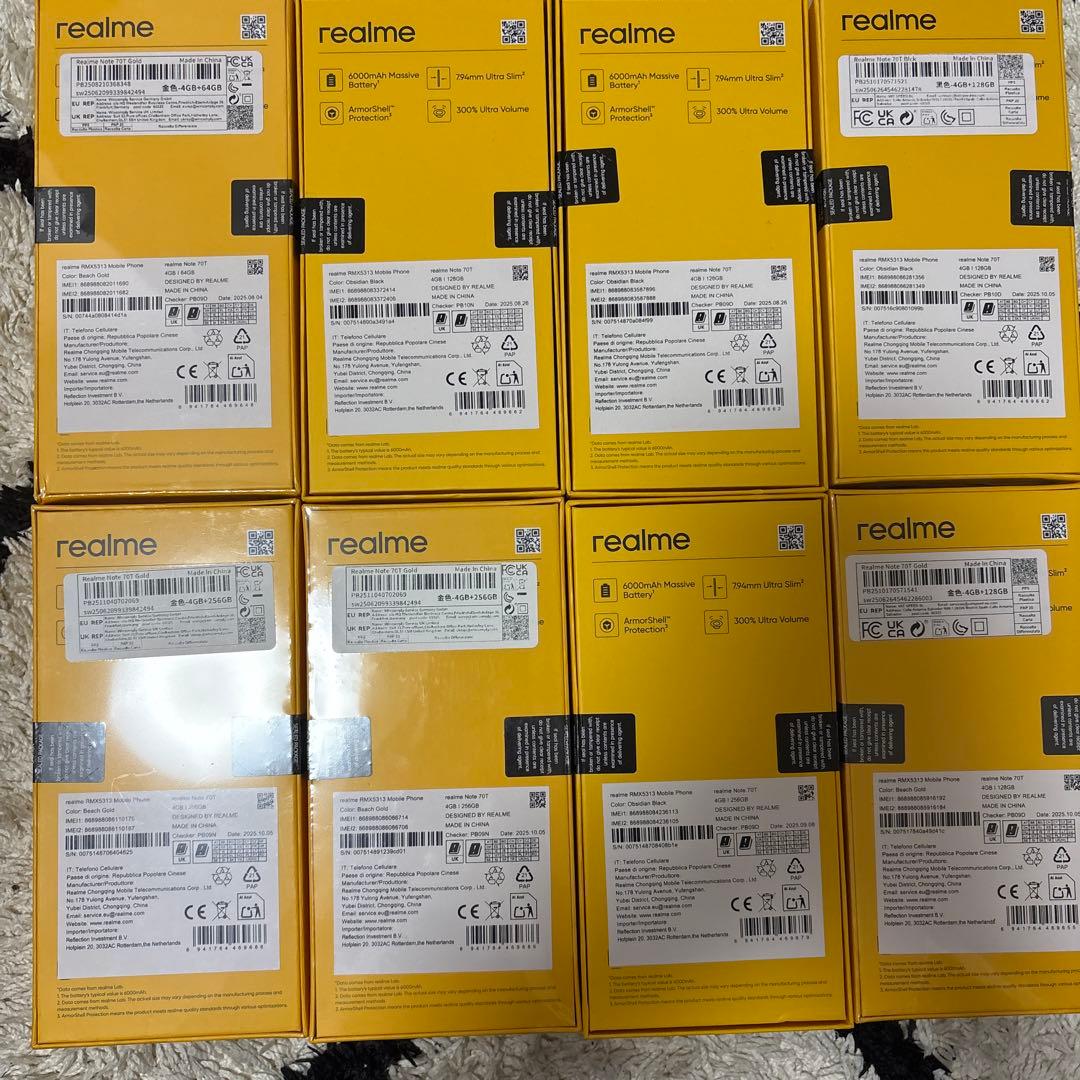 realme Note 70T 8台セット