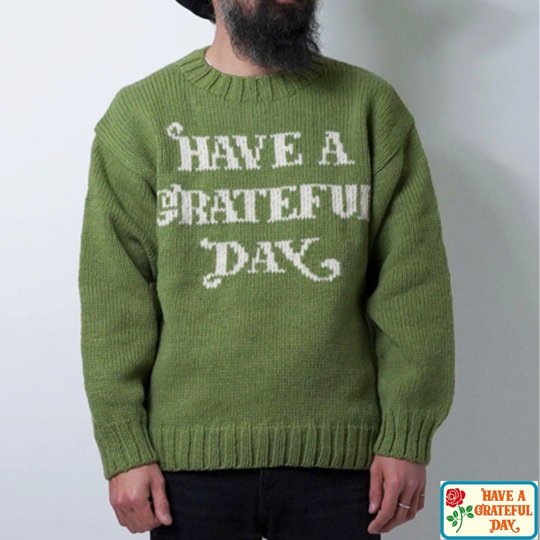 Have A Grateful Day ニットセーター Sサイズ　green
