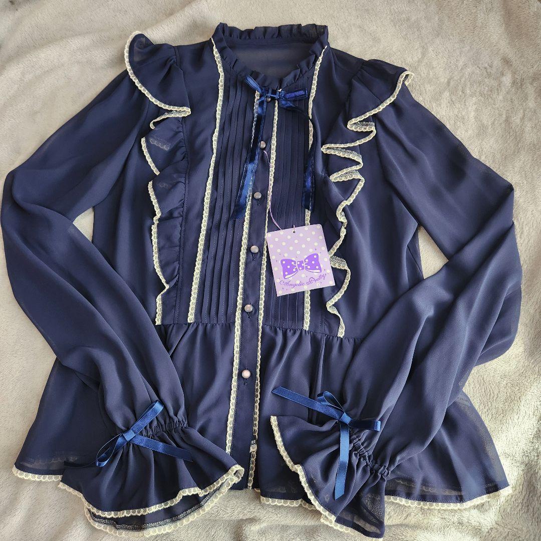 Angelic Pretty エポールフリルブラウス 長袖ブラウス　シフォン