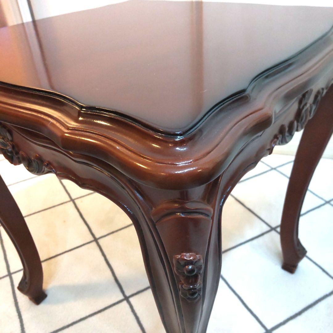 JAMページ 猫脚 アンティーク マホガニー家具 サイドテーブル