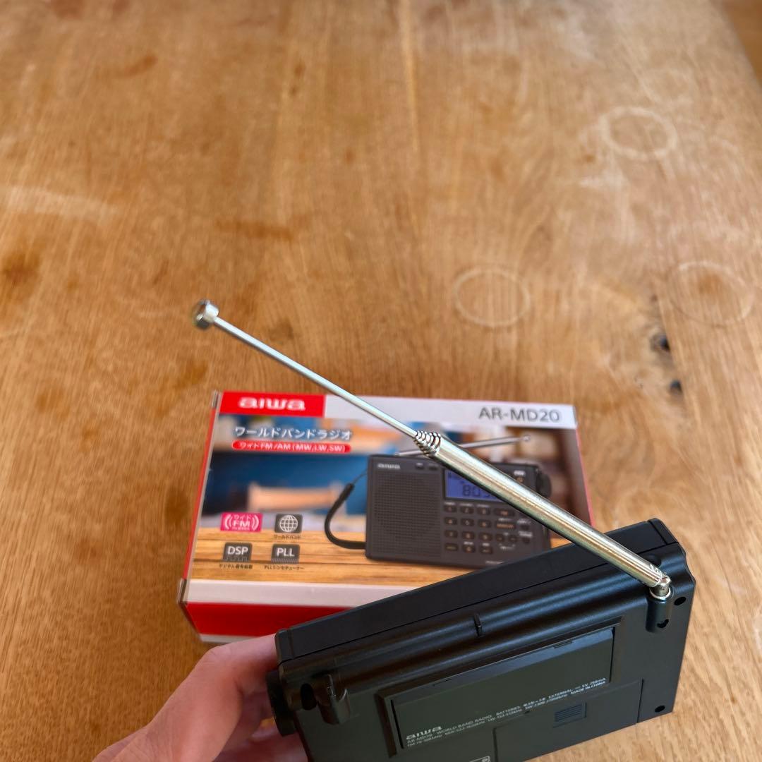 中古美品aiwa ワールドバンドラジオ AR-MD20 BCL ポータブルラジオ