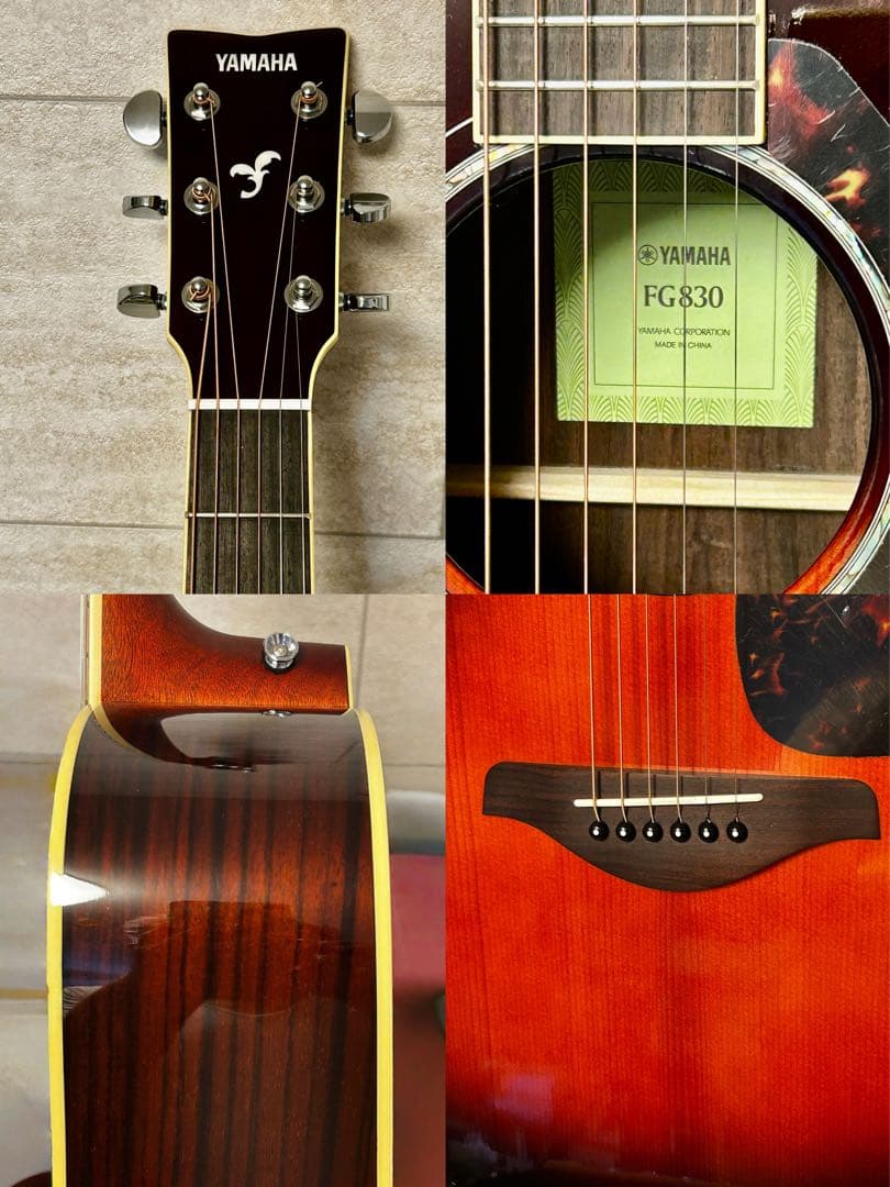 すぐ使える超美品 YAMAHA FG-830TBS トップ単板 低弦高調整済み