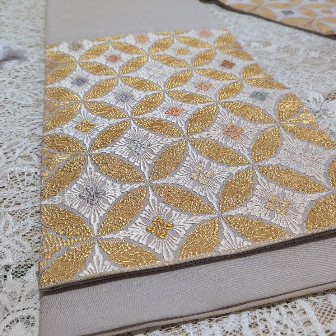 高級 袋帯 織匠十一代目 篠屋宗兵衛謹製 七宝繋 つづれ唐織 木箱付