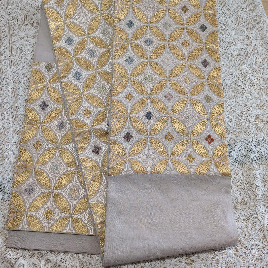 高級 袋帯 織匠十一代目 篠屋宗兵衛謹製 七宝繋 つづれ唐織 木箱付