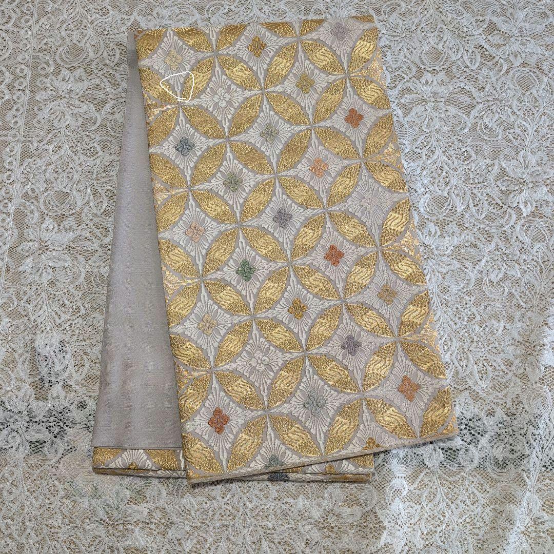 高級 袋帯 織匠十一代目 篠屋宗兵衛謹製 七宝繋 つづれ唐織 木箱付