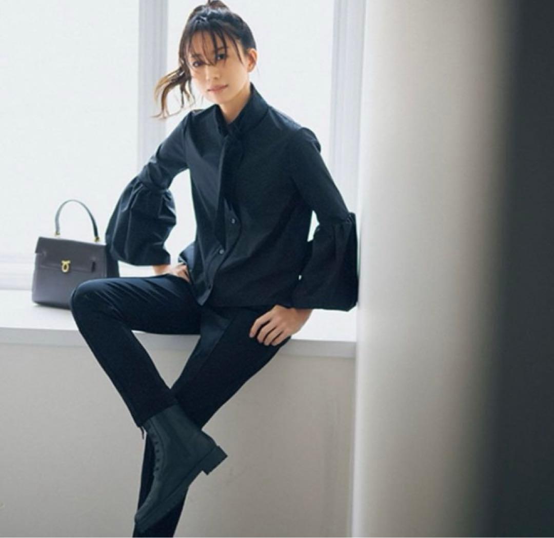 cccmalie シーマリー バルーンスリーブ長袖ブラウス 黒