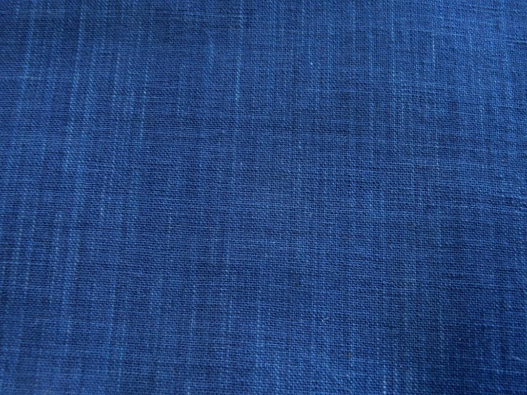 松阪木綿 正藍染無地反物・納戸色・12ｍ保証・ワイド巾・三重県指定伝統工芸品