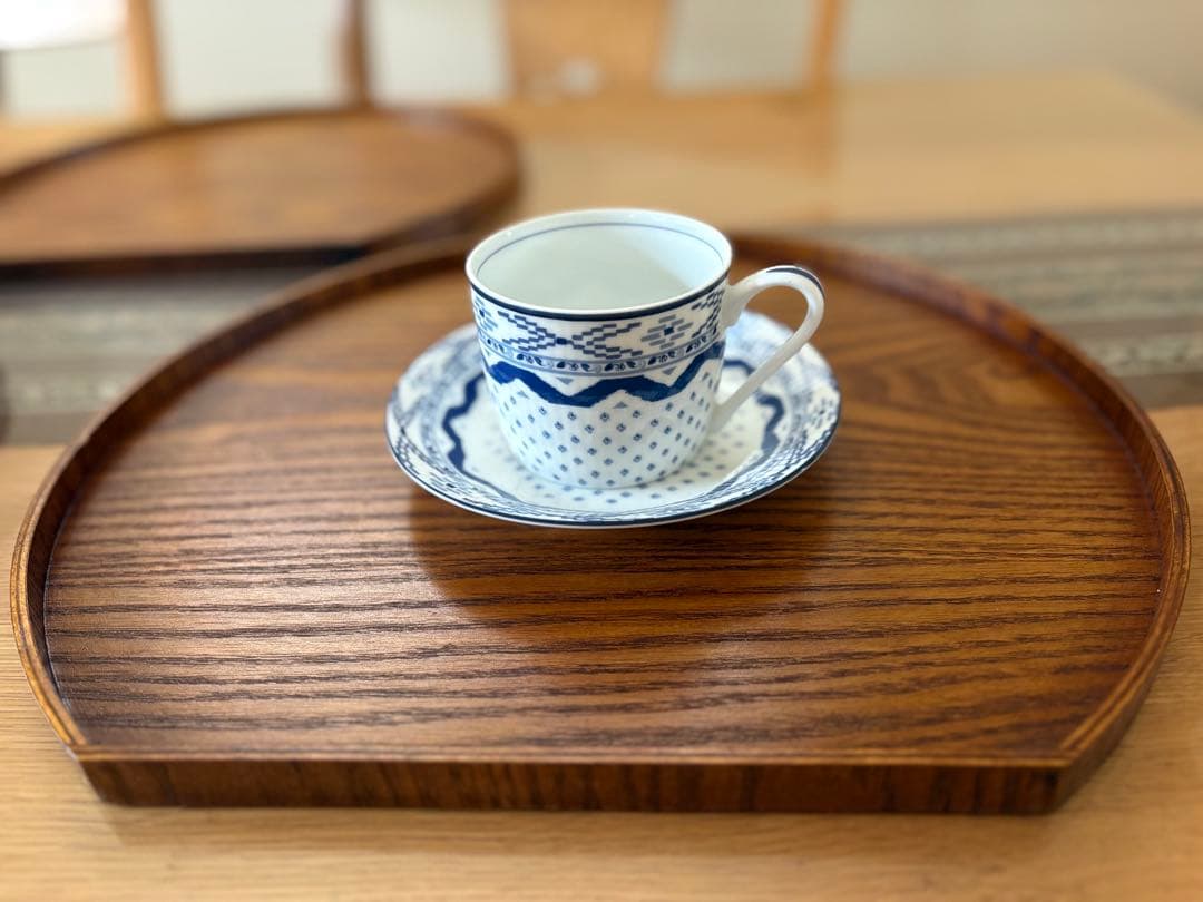 木製トレー　半月盆　和風　5枚セット