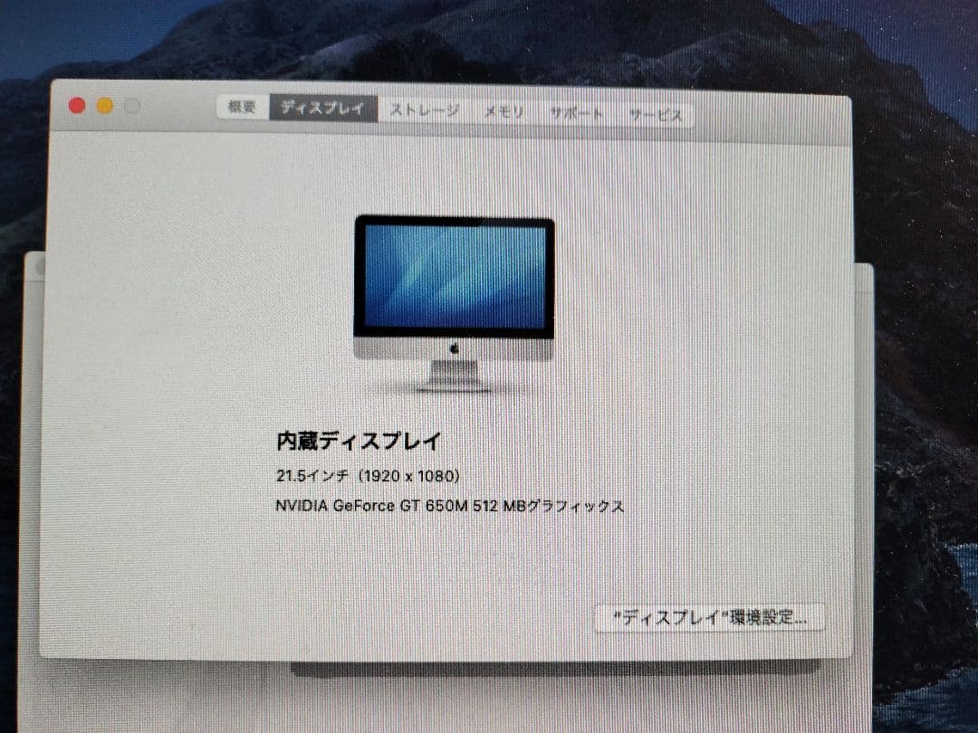 iMac (21.5-inch, Late 2012) 本体　SSD1T