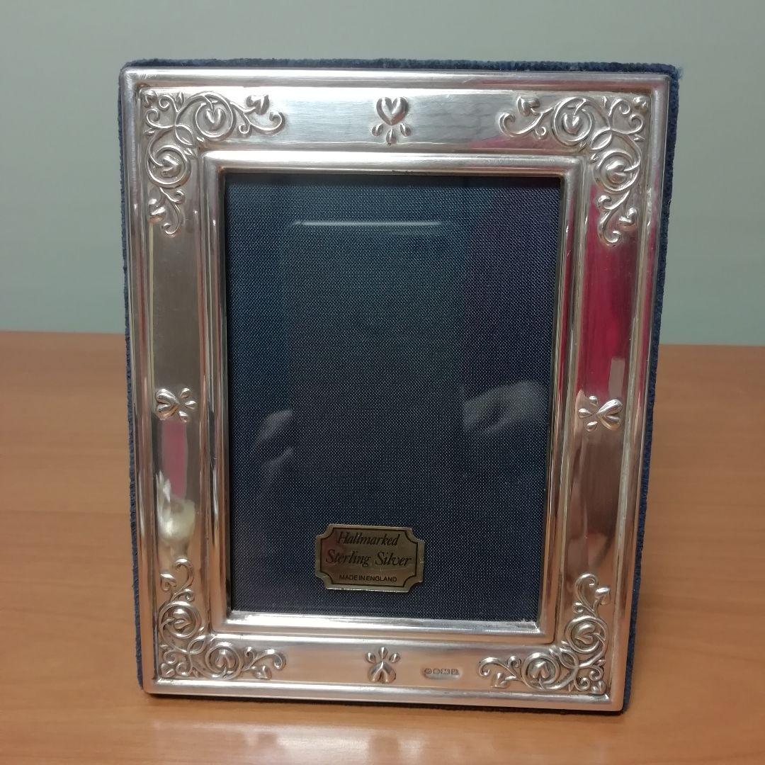 【アンティーク】純銀製フォトフレーム（イギリス製）