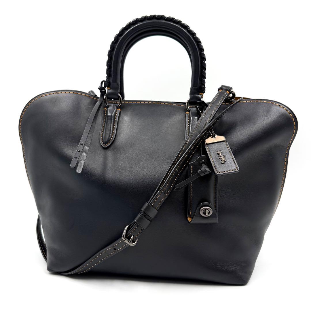 COACH コーチ ダコタ サッチェル 2way ショルダー バッグ ブラック