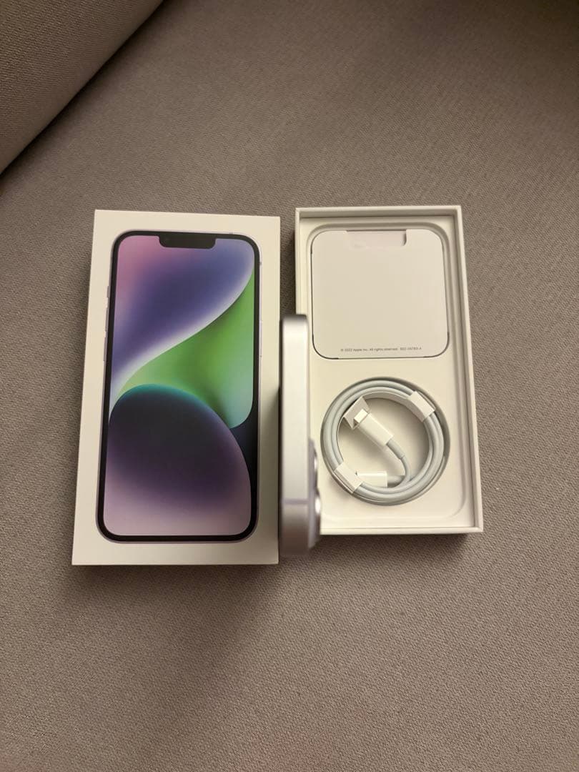 【美品】Apple iPhone14 パープル 本体 256GB