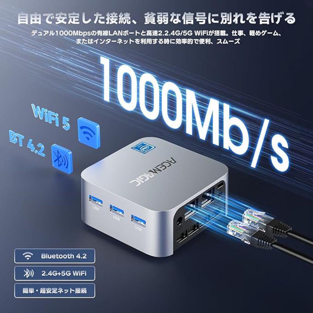 ミニpc n100動作サクサク最大3.4GHz 12GBDDR5256GBM.2