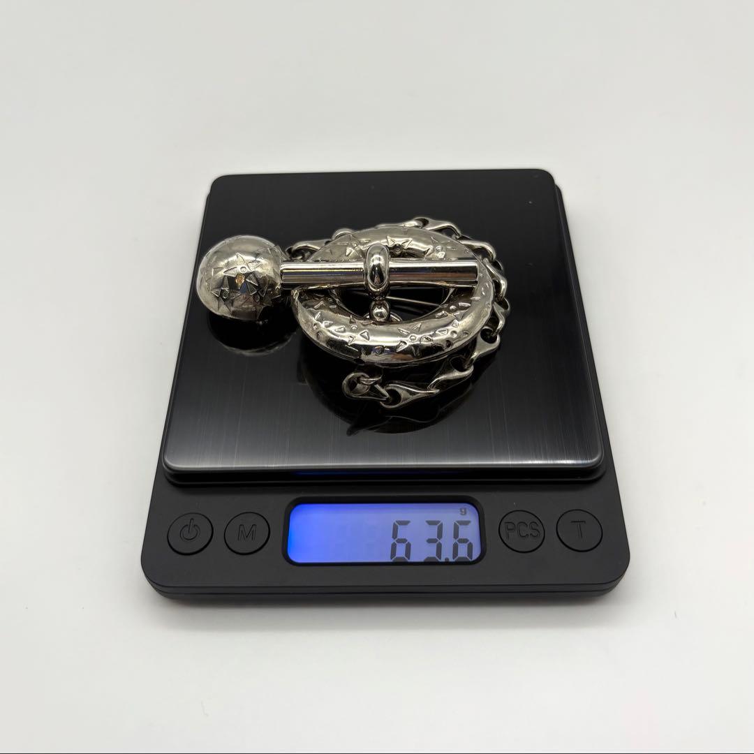 CELINE セリーヌ ブローチ ヴィンテージ ツイスト スターボール シルバー