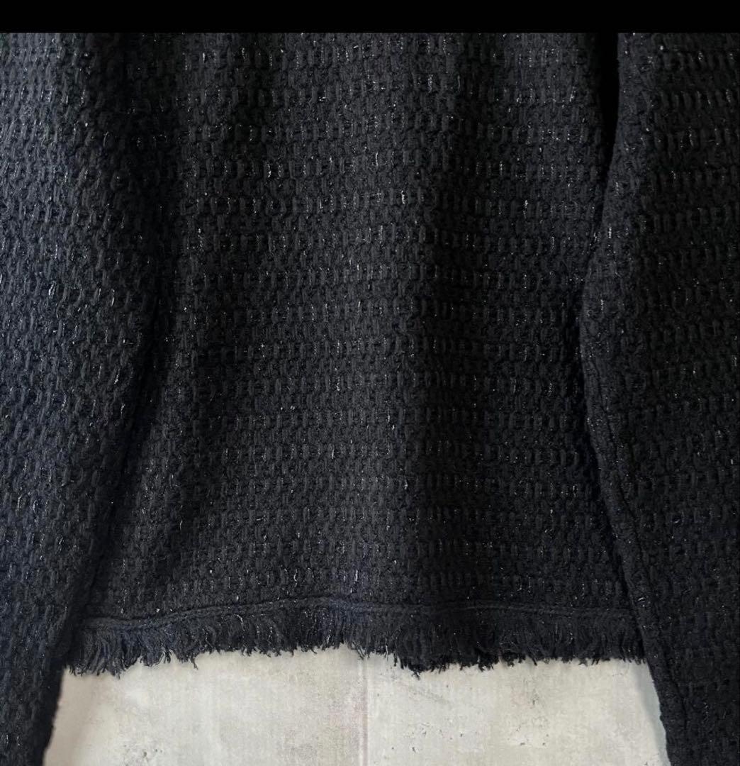 ICB ノーカラージャケット サイズS ブラック